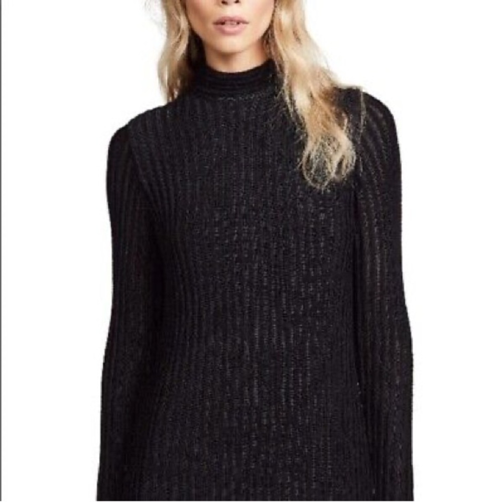 L’Agence Edita turtle neck ribbed dress